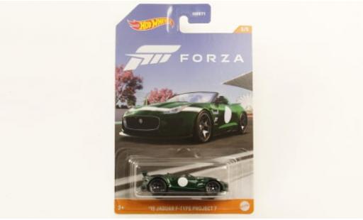 Jaguar F-Type 1/64 Hot Wheels Project 7 metallise gr&uuml;n Forza 2015 1:64 modellautos