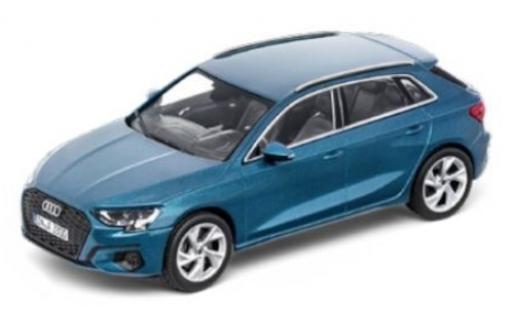 Audi A3 1/43 iScale Sportback (8Y) mettalic blau 2020 modellautos