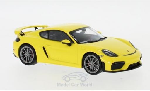 Modellautos Porsche Cayman 1/43 Minichamps 718 (982) GT4 gelb 2019 Porsche Cayman 1/43 Minichamps 718 (982) GT4 gelb 2019 modellautos