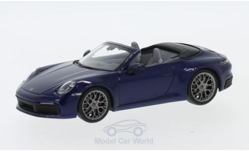 Porsche 992 4S 1/43 Minichamps 911 () Carrera 4S Cabriolet mettalic blau 2019 modellautos
