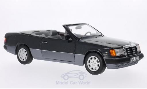 Mercedes 300 1/18 Norev CE-24 (A124) Cabriolet mettalic schwarz/mettalic grau Softtop zum aufsetzen liegt bei modellautos