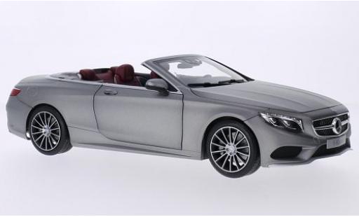Mercedes Classe S 1/18 Norev Cabriolet (A127) silber Softtop couché avec modellautos