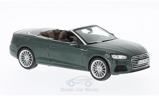 Audi A5 1/43 Spark Cabriolet mettalic grün 2016 modellautos
