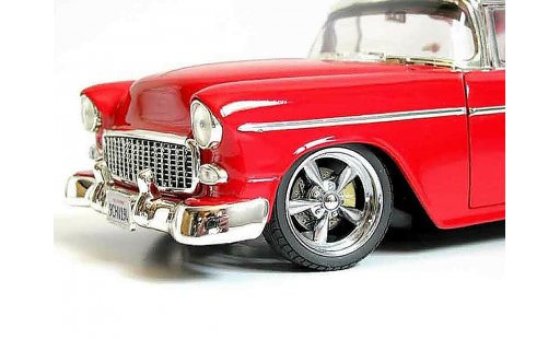 Chevrolet Bel Air Coupe 1/18 Ertl 1955 hot rod rot et grau modellautos