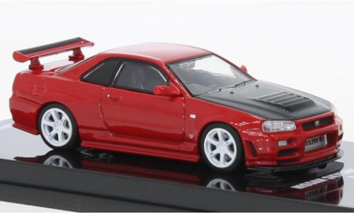 Nissan Skyline 1/64 INNO64 GT-R (R34) R-Tune rot/carbon RHD modellautos