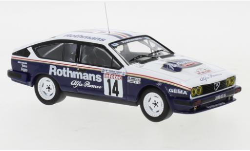 Modellautos Alfa Romeo GT 1/43 IXO V6 No.14 Rothmans Rallye WM Tour de Corse 1986 Y.Loubet/J-M.Andrie Alfa Romeo GT 1/43 IXO V6 No.14 Rothmans Rallye WM Tour de Corse 1986 Y.Loubet/J-M.Andrie modellautos