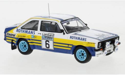 Modellautos Ford Escort 1/43 IXO MK II RS No.6 Rothmans Rallye WM RAC Rally 1979 A.Vatanen/D.Richards Ford Escort 1/43 IXO MK II RS No.6 Rothmans Rallye WM RAC Rally 1979 A.Vatanen/D.Richards modellautos