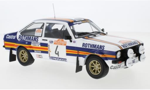 Modellautos Ford Escort 1/18 IXO MKII RS 1800 No.4 Rothmans Rallye WM Rally San Remo 1980 A.Vatanen/D.Richards Ford Escort 1/18 IXO MKII RS 1800 No.4 Rothmans Rallye WM Rally San Remo 1980 A.Vatanen/D.Richards modellautos