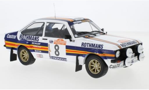 Modellautos Ford Escort 1/18 IXO MKII RS 1800 No.8 Rothmans Rallye WM Rally San Remo 1980 H.Mikkola/A.Hertz Ford Escort 1/18 IXO MKII RS 1800 No.8 Rothmans Rallye WM Rally San Remo 1980 H.Mikkola/A.Hertz modellautos