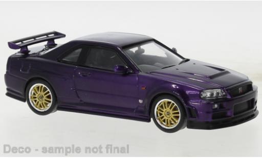 Modellautos Nissan Skyline 1/43 IXO GT-R R34 metallise lila 2002 Nissan Skyline 1/43 IXO GT-R R34 metallise lila 2002 modellautos