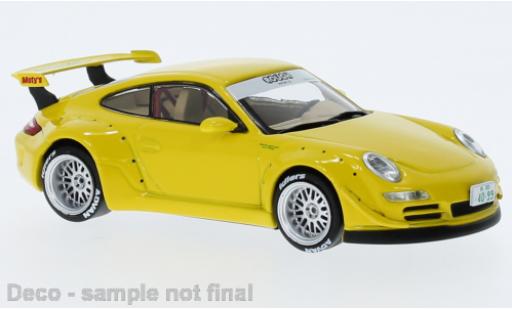 Porsche 997 RWB 1/43 IXO jaune modellautos