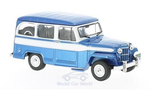 Modellautos Jeep Willys 1/43 IXO Station Wagon mettalic blau/weiss 1960 Jeep Willys 1/43 IXO Station Wagon mettalic blau/weiss 1960 modellautos
