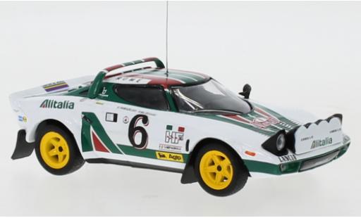 Modellautos Lancia Stratos 1/43 IXO HF No.6 Alitalia Racing Team Alitalia Rallye Monte Carlo 1976 B.Waldegard/H.Thorszelius Lancia Stratos 1/43 IXO HF No.6 Alitalia Racing Team Alitalia Rallye Monte Carlo 1976 B.Waldegard/H.Thorszelius modellautos