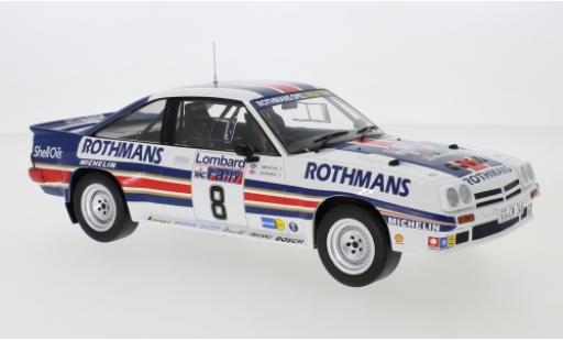 Modellautos Opel Manta 1/18 IXO 400 No.8 Rothmans Rally Team Rothmans Rallye WM RAC Rallye 1983 J.McRae/I.Grindrod Opel Manta 1/18 IXO 400 No.8 Rothmans Rally Team Rothmans Rallye WM RAC Rallye 1983 J.McRae/I.Grindrod modellautos
