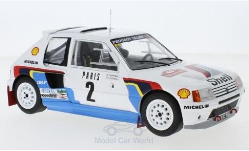 Modellautos Peugeot 205 1/18 IXO T16 No.2 Rallye WM Rallye Monte Carlo 1985 A.Vatanen/T.Harryman Peugeot 205 1/18 IXO T16 No.2 Rallye WM Rallye Monte Carlo 1985 A.Vatanen/T.Harryman modellautos