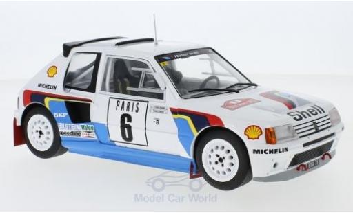 Modellautos Peugeot 205 1/18 IXO T16 No.6 Rallye WM Rallye Monte Carlo 1985 T.Salonen/S.Harjanen Peugeot 205 1/18 IXO T16 No.6 Rallye WM Rallye Monte Carlo 1985 T.Salonen/S.Harjanen modellautos