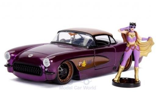 Modellautos Chevrolet Corvette 1/24 Jada Toys C2 Batgirl 1957 mit Figur DC Comics Bombss Chevrolet Corvette 1/24 Jada Toys C2 Batgirl 1957 mit Figur DC Comics Bombss modellautos
