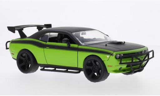 Modellautos Dodge Challenger 1/24 Jada Toys SRT8 Tuning grün/matt-schwarz Furious 7 2008 Dodge Challenger 1/24 Jada Toys SRT8 Tuning grün/matt-schwarz Furious 7 2008 modellautos