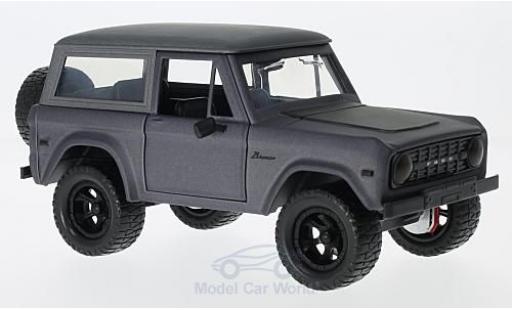 Modellautos Ford Bronco 1/24 Jada Toys Hardtop mettalic grau/matt-schwarz 1973 ohne Vitrine Ford Bronco 1/24 Jada Toys Hardtop mettalic grau/matt-schwarz 1973 ohne Vitrine modellautos