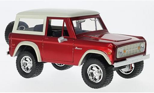 Modellautos Ford Bronco 1/24 Jada Toys Hardtop rot/beige 1973 sans Vitrine Ford Bronco 1/24 Jada Toys Hardtop rot/beige 1973 sans Vitrine modellautos