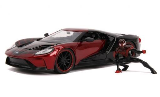 Modellautos Ford GT 1/24 Jada Toys rot/schwarz Spider-Man - Miles Morales 2017 mit Figur Ford GT 1/24 Jada Toys rot/schwarz Spider-Man - Miles Morales 2017 mit Figur modellautos