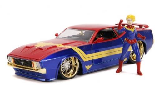 Modellautos Ford Mustang 1/24 Jada Toys Mach 1 blau/rot Marvel Avengers - Captain Marvel 1973 mit Figur Ford Mustang 1/24 Jada Toys Mach 1 blau/rot Marvel Avengers - Captain Marvel 1973 mit Figur modellautos