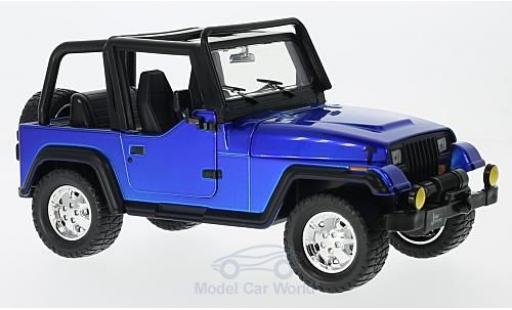 Modellautos Jeep Wrangler 1/24 Jada Toys blau 1992 ohne Vitrine Jeep Wrangler 1/24 Jada Toys blau 1992 ohne Vitrine modellautos