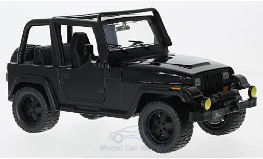 Modellautos Jeep Wrangler 1/24 Jada Toys schwarz 1992 ohne Vitrine Jeep Wrangler 1/24 Jada Toys schwarz 1992 ohne Vitrine modellautos