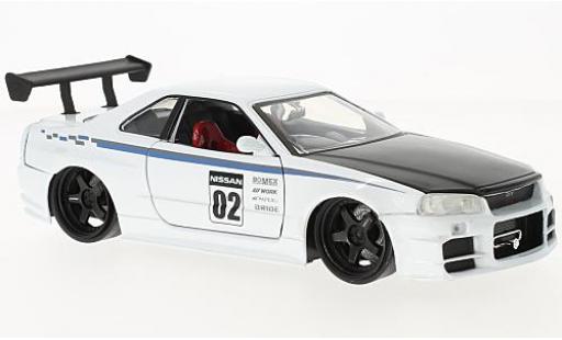 Modellautos Nissan Skyline 1/24 Jada Toys GT-R (R34) weiss/schwarz 2002 Nissan Skyline 1/24 Jada Toys GT-R (R34) weiss/schwarz 2002 modellautos