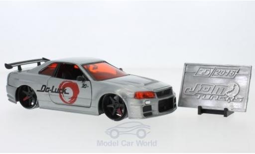 Modellautos Nissan Skyline 1/24 Jada Toys GTR (R34) silber RHD 2002 Nissan Skyline 1/24 Jada Toys GTR (R34) silber RHD 2002 modellautos