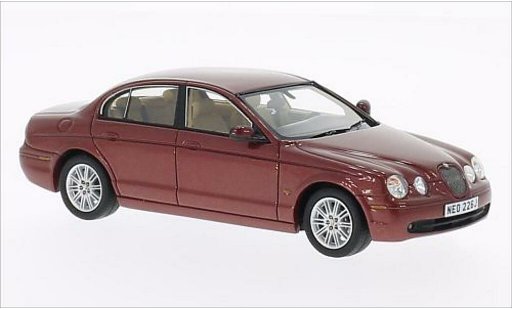 Jaguar S-Type Base 1/43 Neo mettalic rot 2004 modellautos