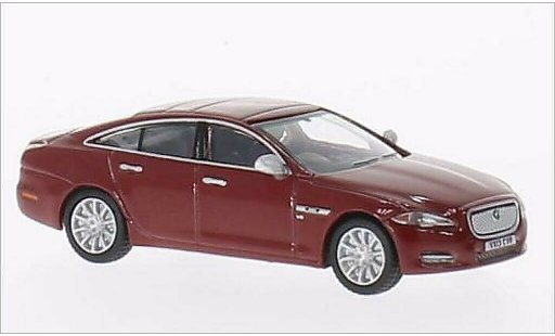 Jaguar XJ Base 1/76 Oxford mettalic rot RHD modellautos