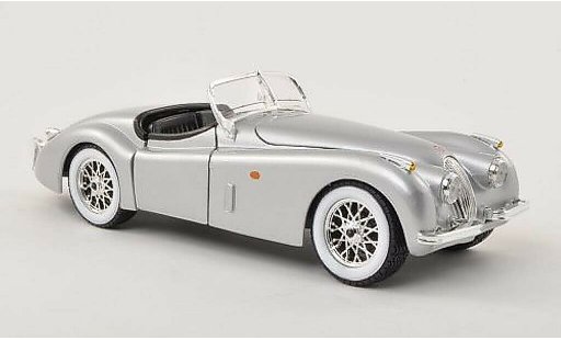 Jaguar XK 120 1/24 Burago Roadster grau LHD 1948 modellautos