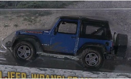 Jeep Wrangler Base 1/64 Greenlight blau/matt-schwarz 2010 modellautos