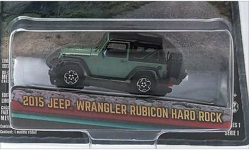 Jeep Wrangler Base 1/64 Greenlight gr&Atilde;&frac14;n/matt-schwarz 2015 modellautos