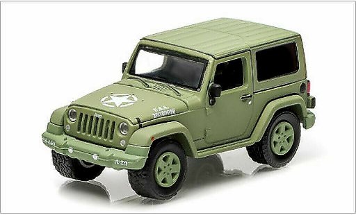 Jeep Wrangler US Army 1/64 Greenlight Hard Top Armee matt-oliv 2014 modellautos