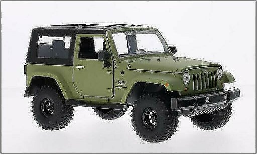 Jeep Wrangler Base 1/24 Jada Toys matt-oliv/schwarz 2007 modellautos