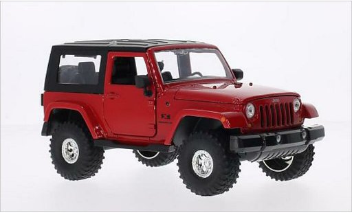 Jeep Wrangler Base 1/24 Jada Toys rot/schwarz 2007 modellautos