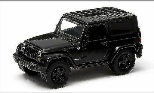 Jeep Wrangler Base 1/64 Greenlight schwarz/Dekor 2014 modellautos