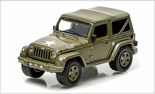 Jeep Wrangler US Army 1/64 Greenlight Soft Top Armee matt-oliv 2014 modellautos
