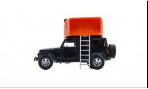 Jeep Wrangler 1/64 Greenlight Unlimited anthrazit/orange 2008 1:64 modellautos