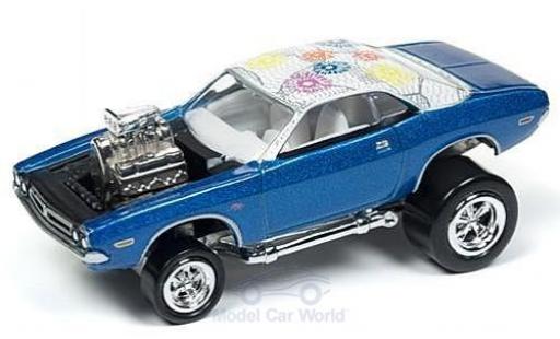 Modellautos Dodge Challenger 1/64 Johnny Lightning mettalic blau/Dekor 1971 Tuning ohne Vitrine Dodge Challenger 1/64 Johnny Lightning mettalic blau/Dekor 1971 Tuning ohne Vitrine modellautos