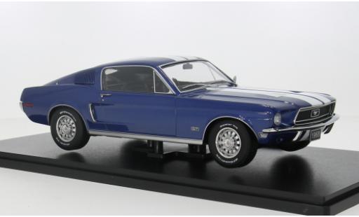 Modellautos Ford Mustang 1/18 KK Scale GT Fastback blau/weiss 1968 1:18 Ford Mustang 1/18 KK Scale GT Fastback blau/weiss 1968 1:18 modellautos