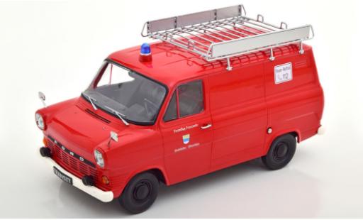 Modellautos Ford Transit 1/18 KK Scale MK 1 Kasten rot Feuerwehr Stadtlohn 1965 avec Rack de toit Ford Transit 1/18 KK Scale MK 1 Kasten rot Feuerwehr Stadtlohn 1965 avec Rack de toit modellautos
