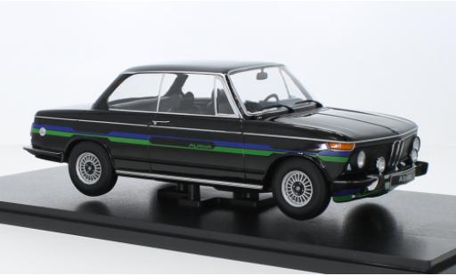 Bmw 2002 1/18 KK Scale Alpina noire/Décorer 1974 modellautos
