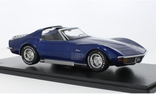 Chevrolet Corvette 1/18 KK Scale (C3) metallise bleu 1972 modellautos