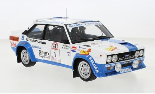 Modellautos Fiat 131 1/18 Kyosho Abarth No.1 Rallye WM Rallye Finnland 1980 Fiat 131 1/18 Kyosho Abarth No.1 Rallye WM Rallye Finnland 1980 modellautos