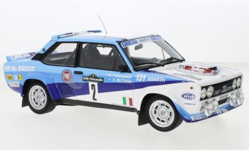 Fiat 131 1/18 Kyosho Abarth No.2 Rallye Piancavallo 1980 modellautos