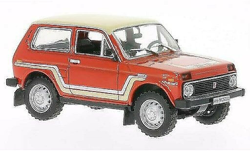 Lada Niva California 1/43 WhiteBox rot/beige 1981 modellautos