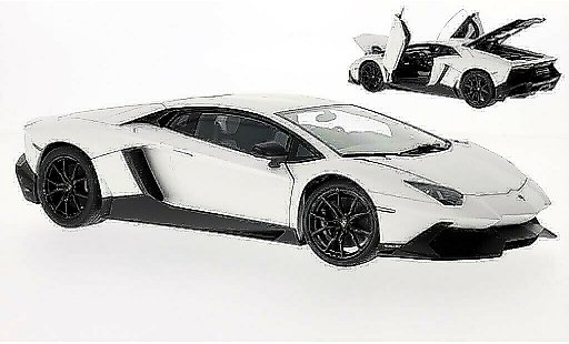 Lamborghini Aventador LP720-4 1/18 Autoart 50? Anniversario matt-weiss/matt-schwarz 2013 modellautos